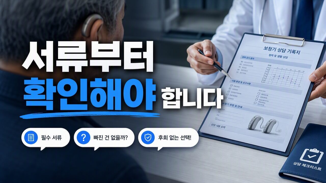 보청기 정부지원금 신청, 지원 대상보다 먼저 확인할 서류와 절차